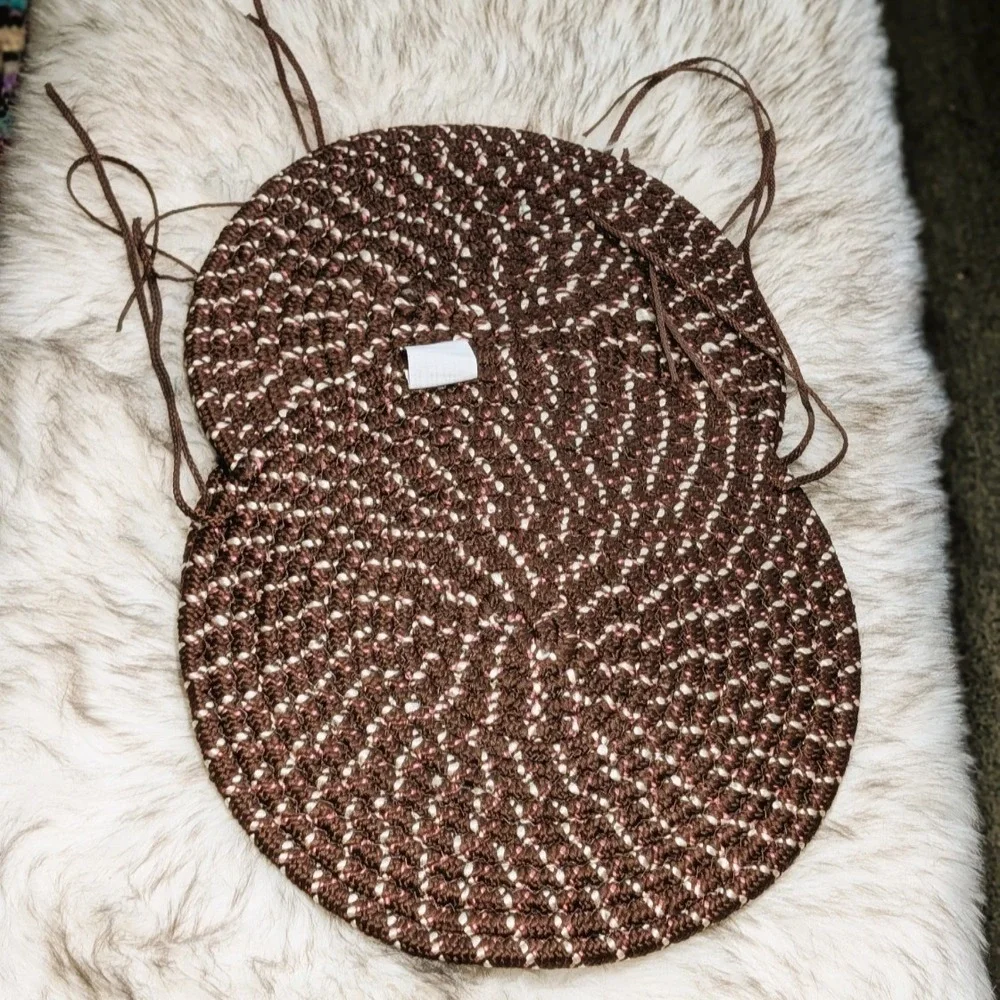 Set of Colonial Mills Chair Pads 100% Olefin Brown